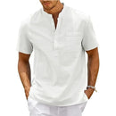 Camisa Manga Curta em Linho Masculina Sampaio®