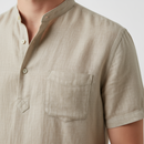 Camisa Manga Curta em Linho Masculina Sampaio®