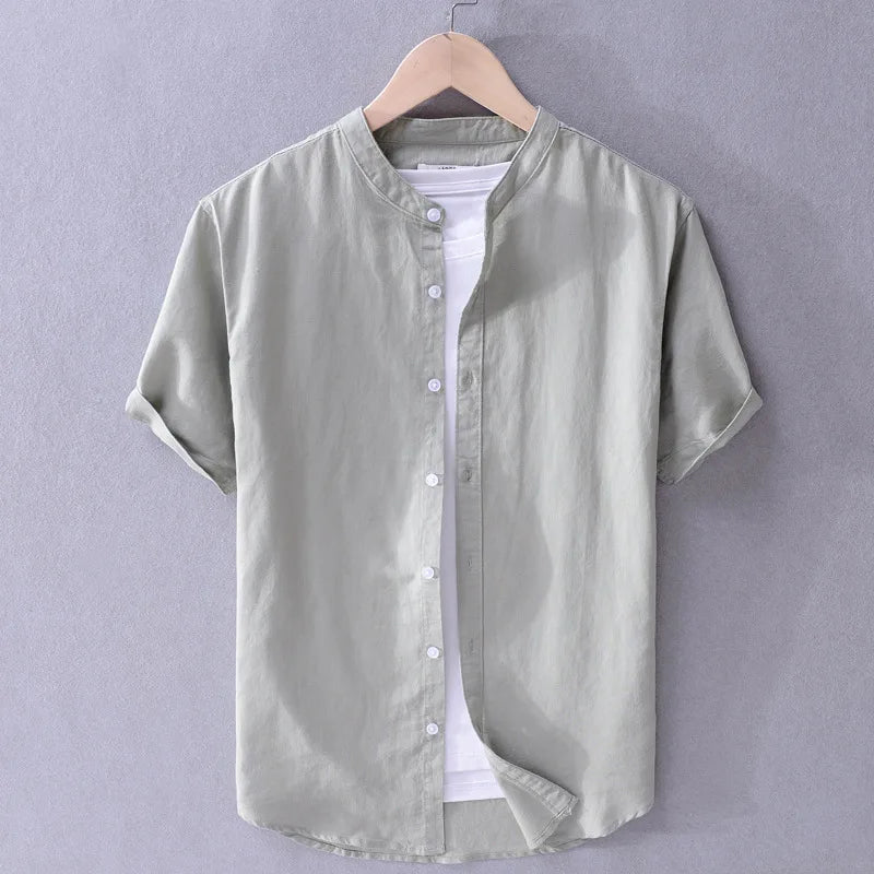 Camisa Manga Curta Masculina de Linho Sampaio® S1183