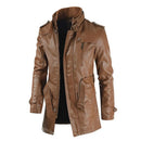 Jaqueta longa de Couro Masculina Sampaio®